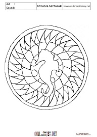 Mandala boyama sayfaları